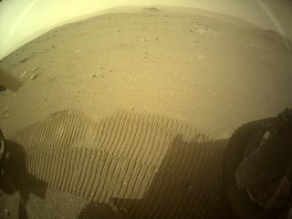 View image taken on Mars, Mars Perseverance Sol 405: Rear Right Hazard Avoidance Camera (Hazcam)