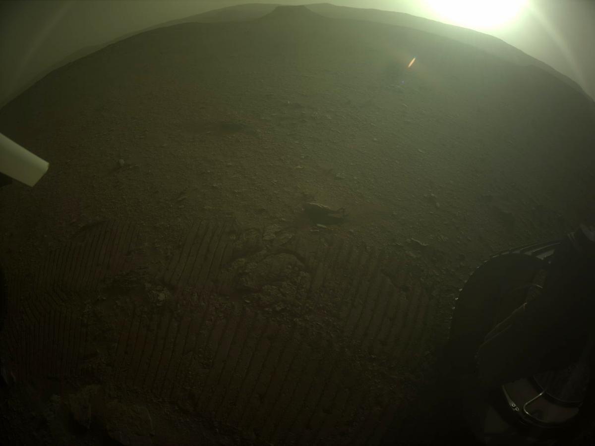 This image was taken by REAR_HAZCAM_RIGHT onboard NASA's Mars rover Perseverance on Sol 405