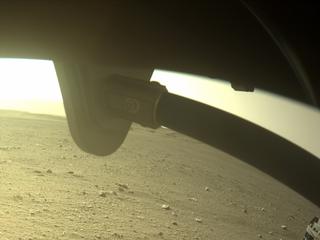 View image taken on Mars, Mars Perseverance Sol 407: Front Right Hazard Avoidance Camera (Hazcam)