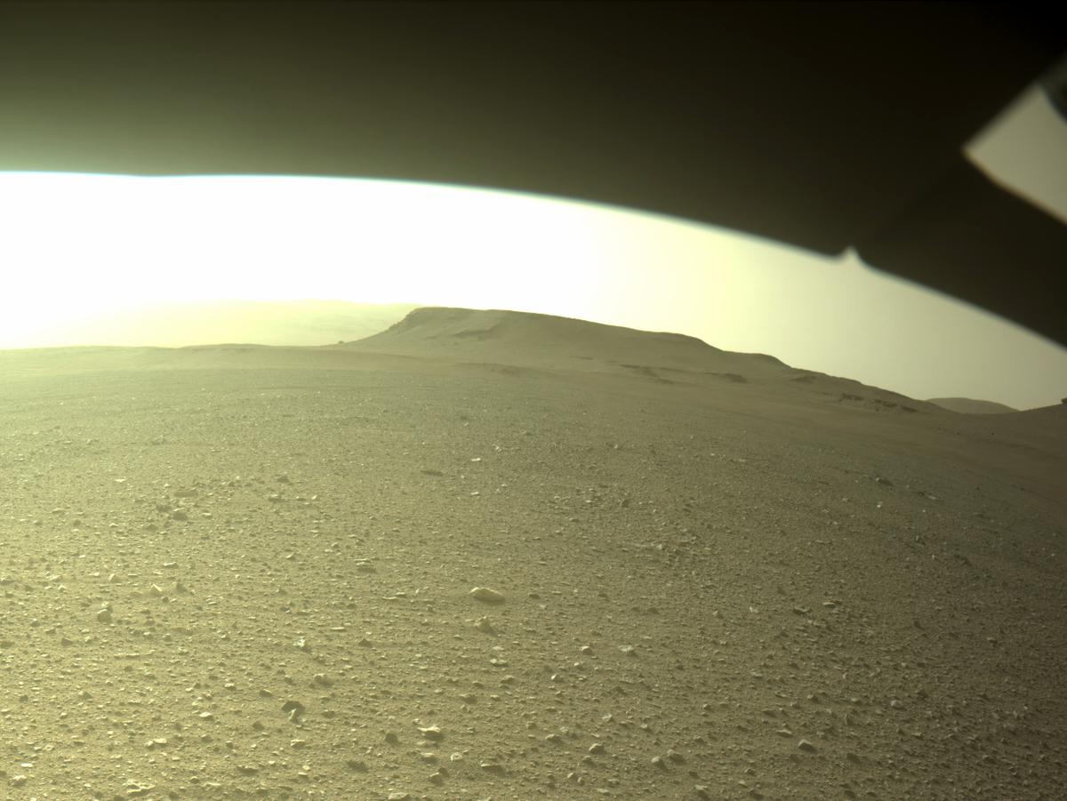 This image was taken by FRONT_HAZCAM_LEFT_A onboard NASA's Mars rover Perseverance on Sol 408