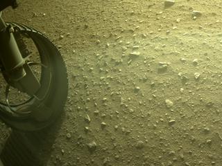 View image taken on Mars, Mars Perseverance Sol 408: Front Left Hazard Avoidance Camera (Hazcam)