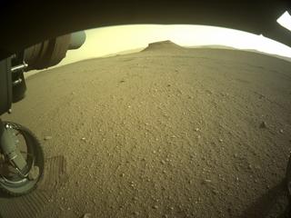 View image taken on Mars, Mars Perseverance Sol 413: Front Left Hazard Avoidance Camera (Hazcam)