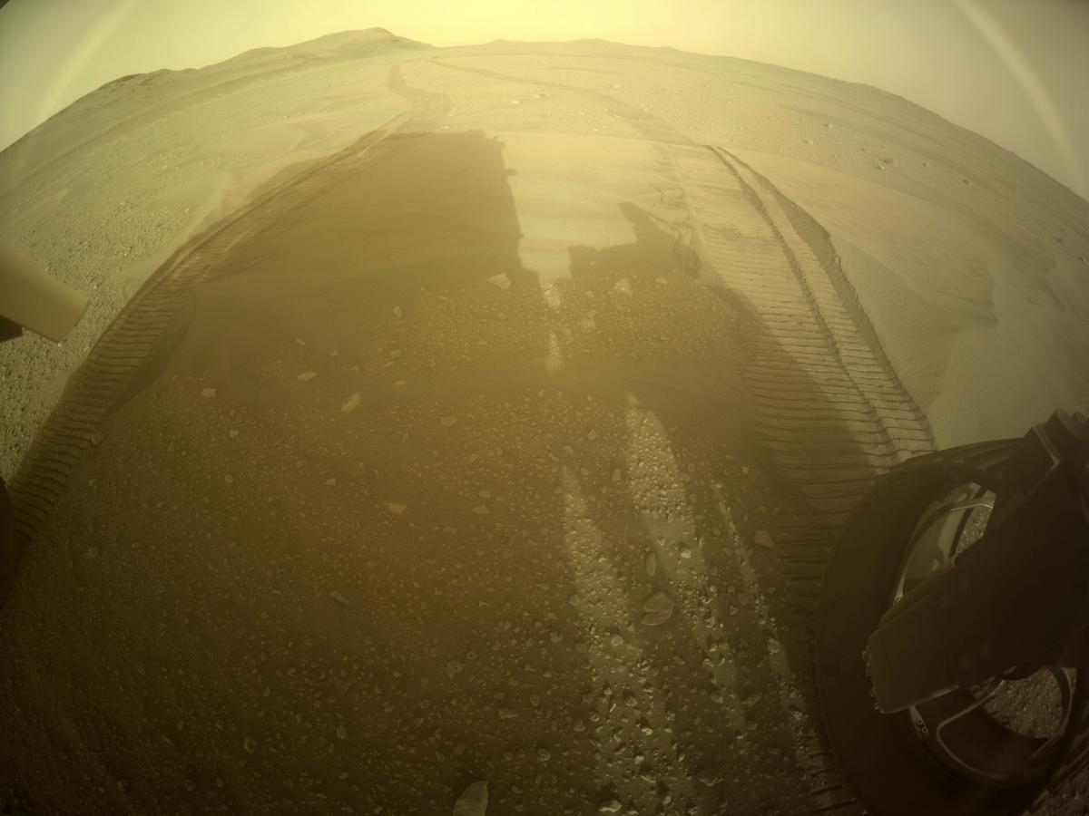 This image was taken by REAR_HAZCAM_RIGHT onboard NASA's Mars rover Perseverance on Sol 414