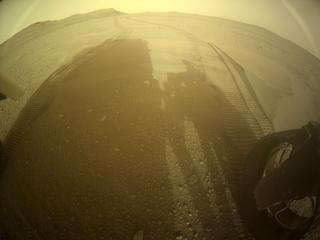 View image taken on Mars, Mars Perseverance Sol 414: Rear Right Hazard Avoidance Camera (Hazcam)