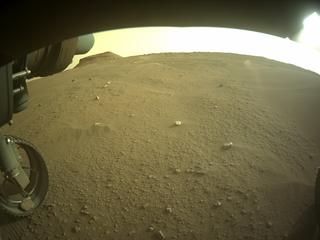 View image taken on Mars, Mars Perseverance Sol 415: Front Left Hazard Avoidance Camera (Hazcam)