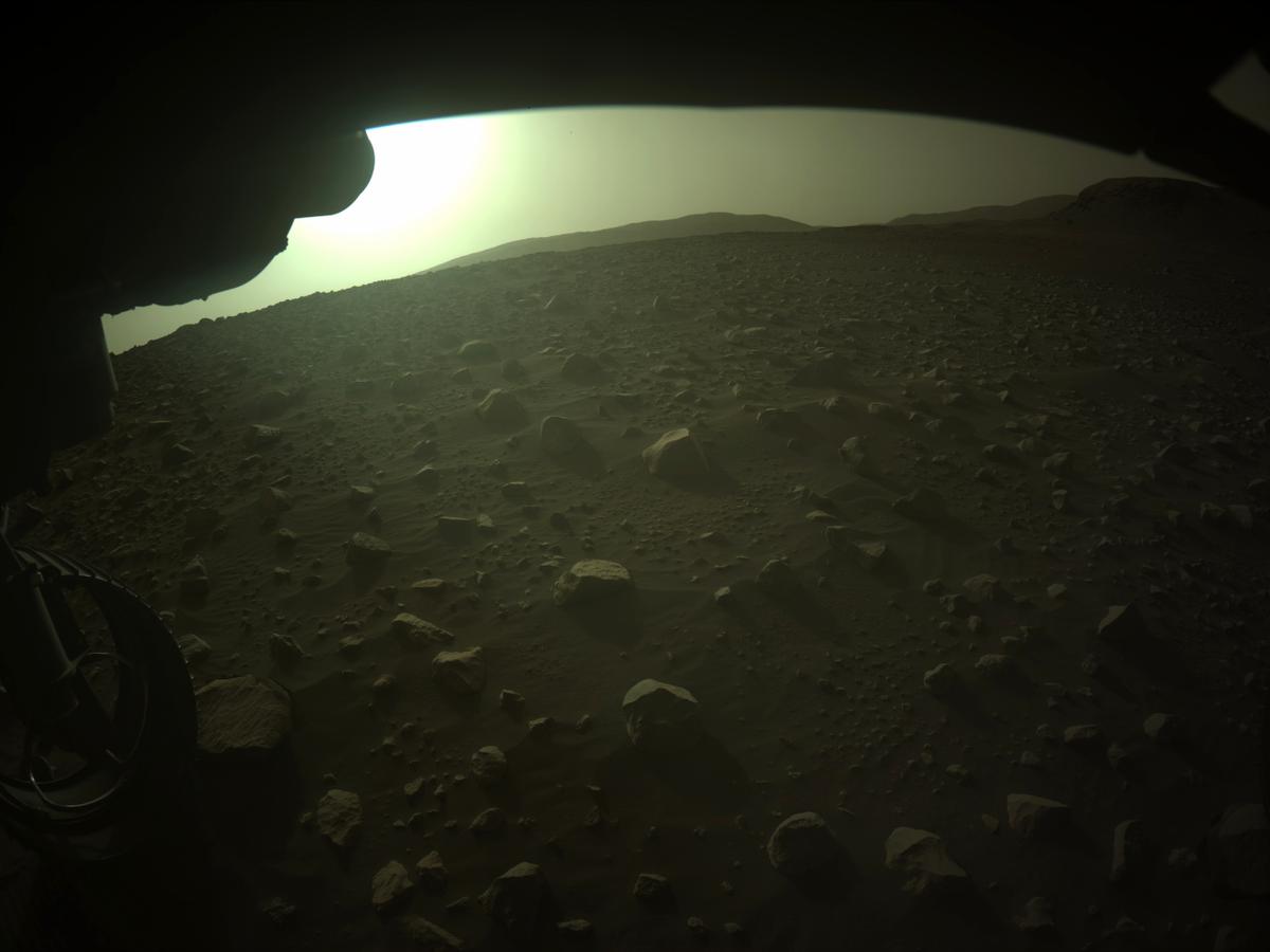 This image was taken by FRONT_HAZCAM_LEFT_A onboard NASA's Mars rover Perseverance on Sol 418