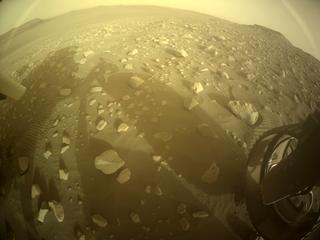 View image taken on Mars, Mars Perseverance Sol 418: Rear Right Hazard Avoidance Camera (Hazcam)
