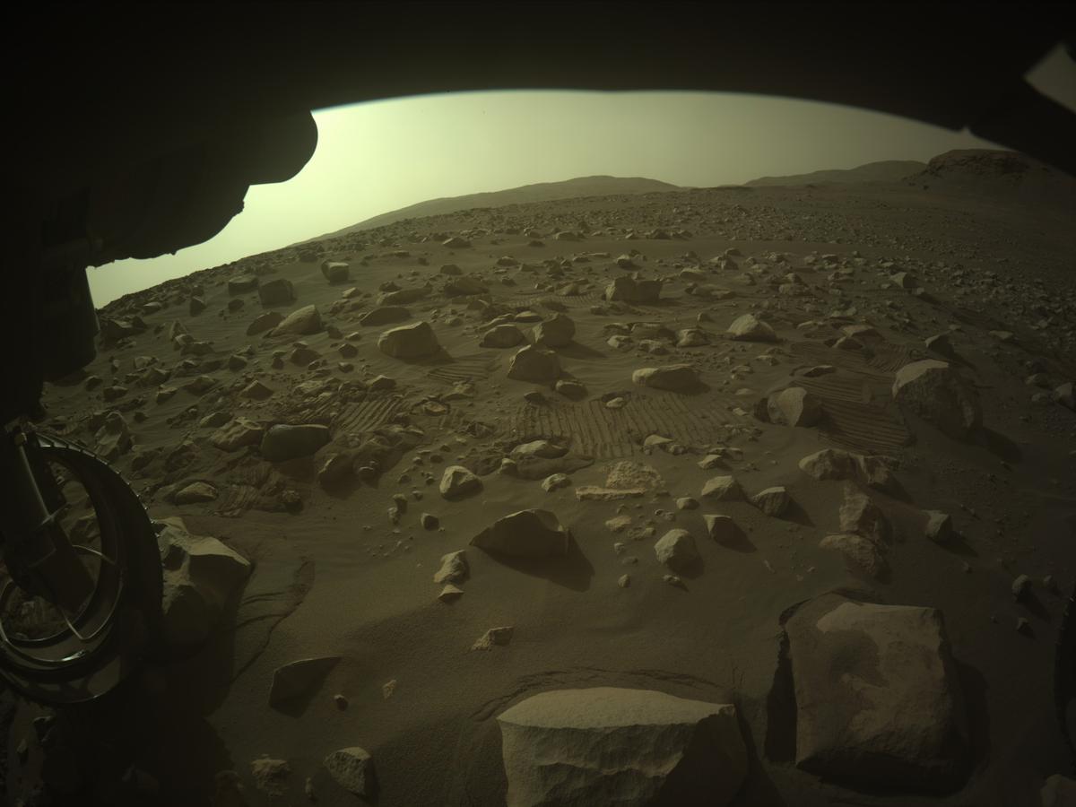 This image was taken by FRONT_HAZCAM_LEFT_A onboard NASA's Mars rover Perseverance on Sol 419