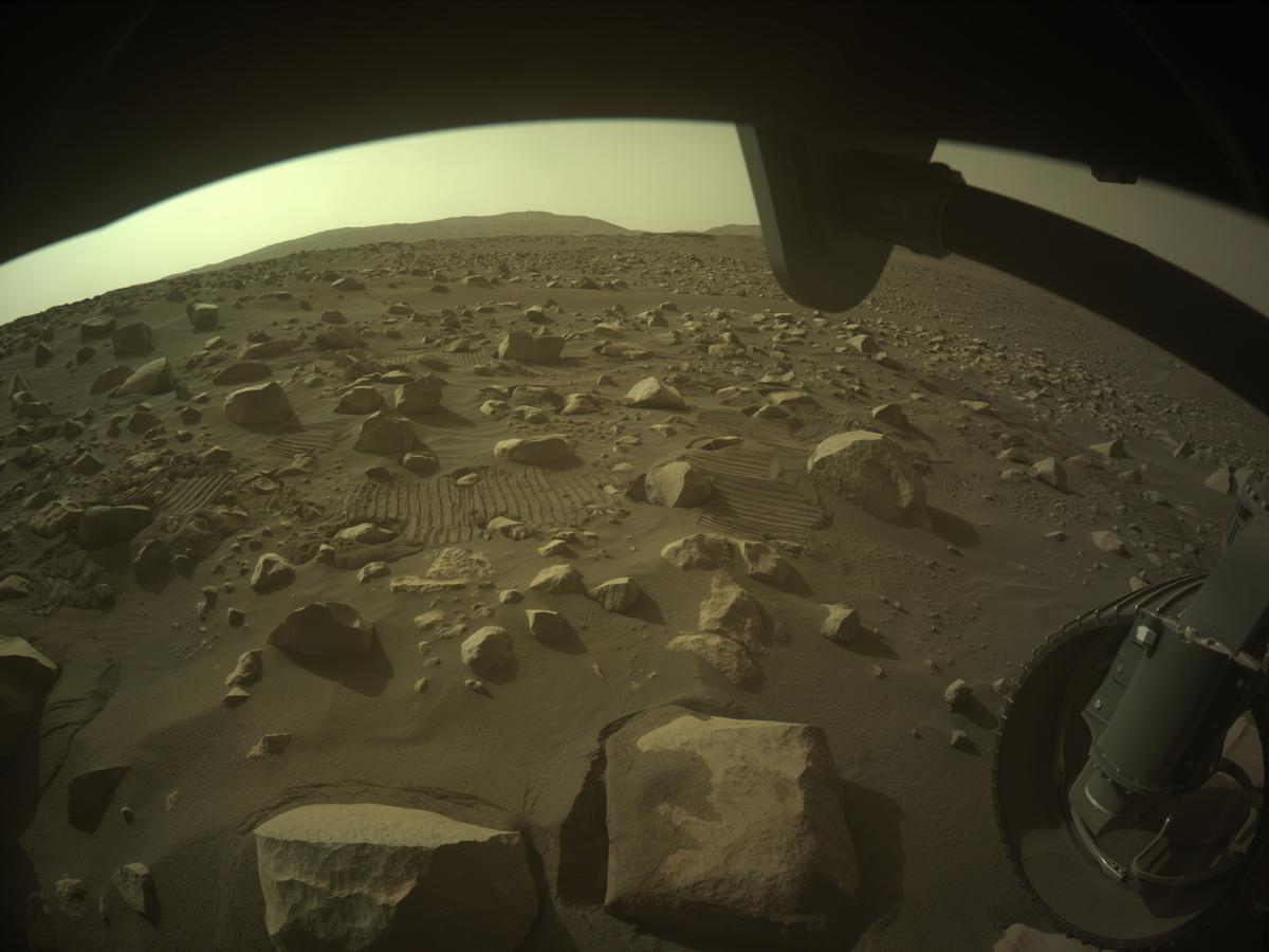 This image was taken by FRONT_HAZCAM_RIGHT_A onboard NASA's Mars rover Perseverance on Sol 419