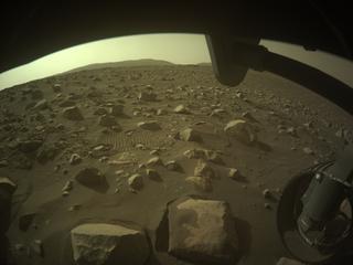 View image taken on Mars, Mars Perseverance Sol 419: Front Right Hazard Avoidance Camera (Hazcam)