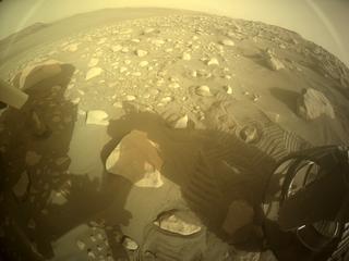 View image taken on Mars, Mars Perseverance Sol 419: Rear Right Hazard Avoidance Camera (Hazcam)