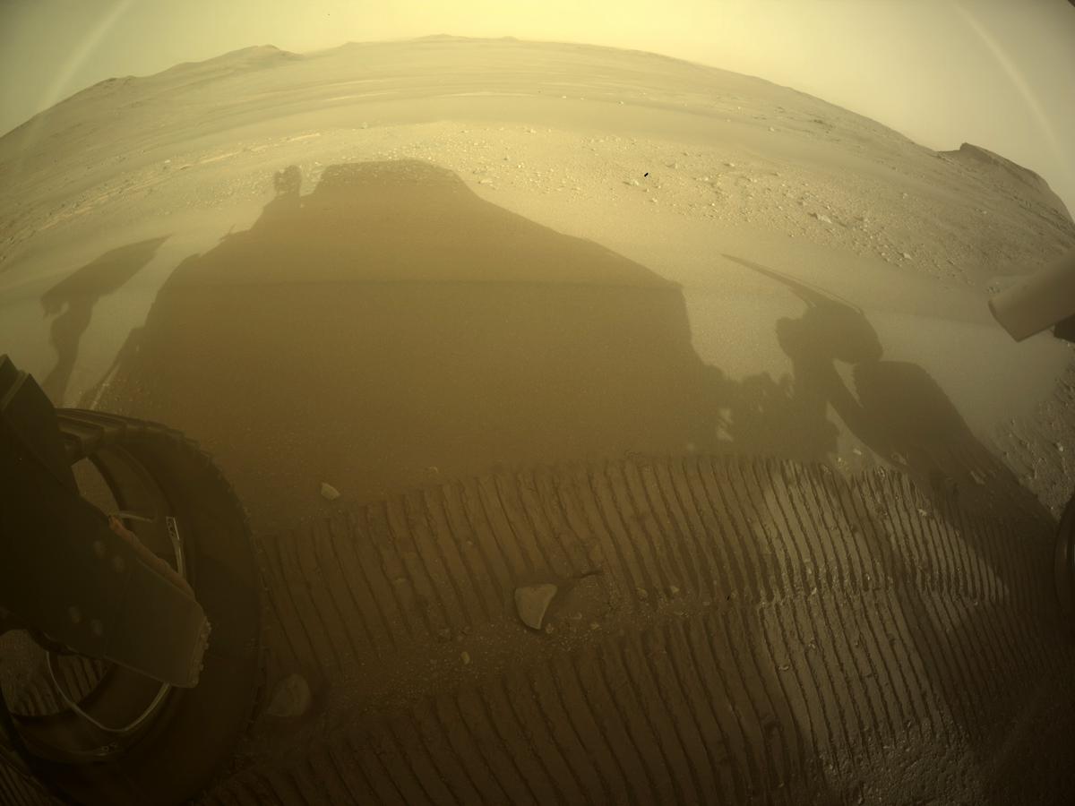 This image was taken by REAR_HAZCAM_LEFT onboard NASA's Mars rover Perseverance on Sol 421