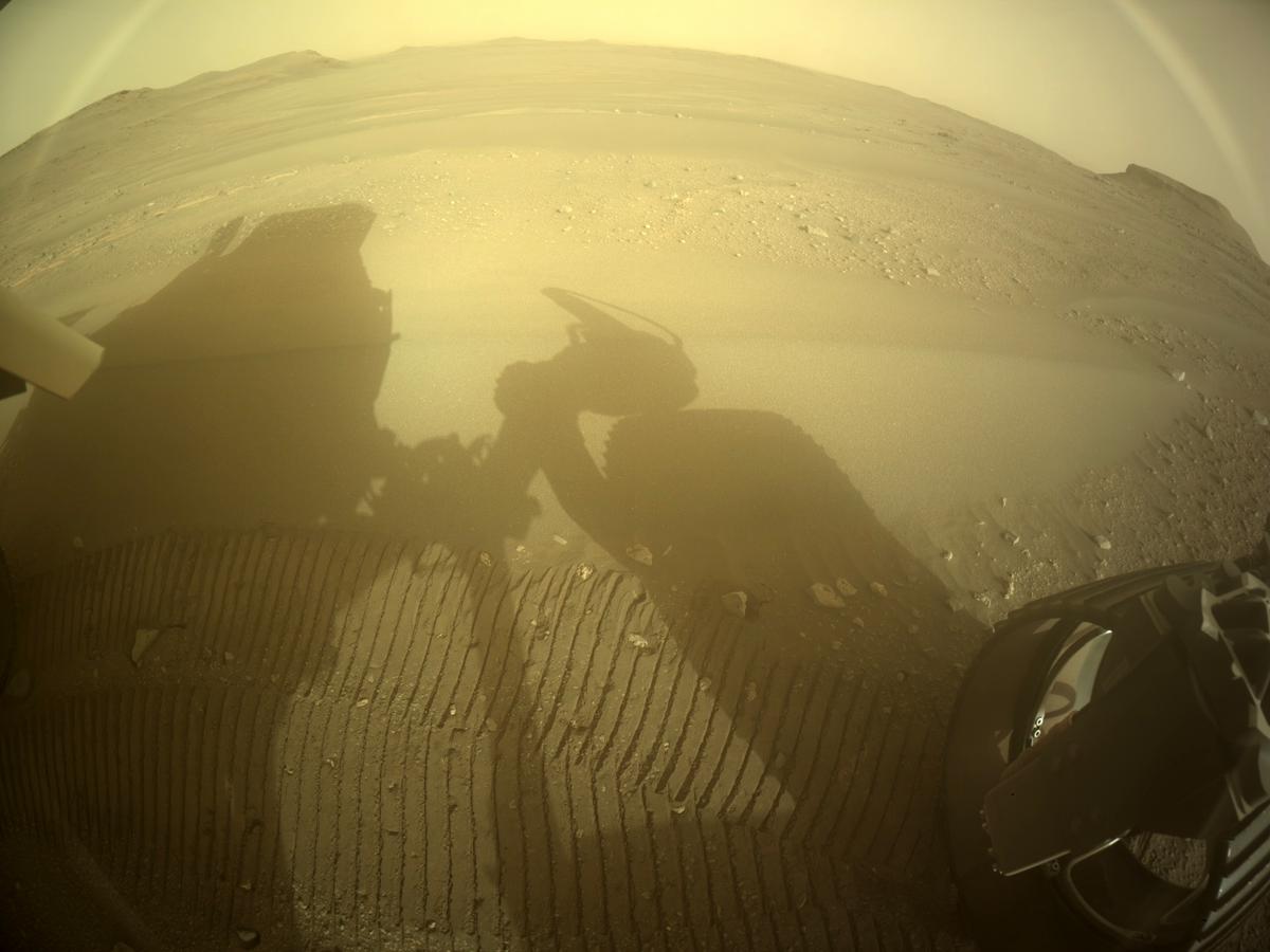 This image was taken by REAR_HAZCAM_RIGHT onboard NASA's Mars rover Perseverance on Sol 421