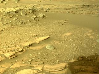 View image taken on Mars, Mars Perseverance Sol 422: Front Left Hazard Avoidance Camera (Hazcam)