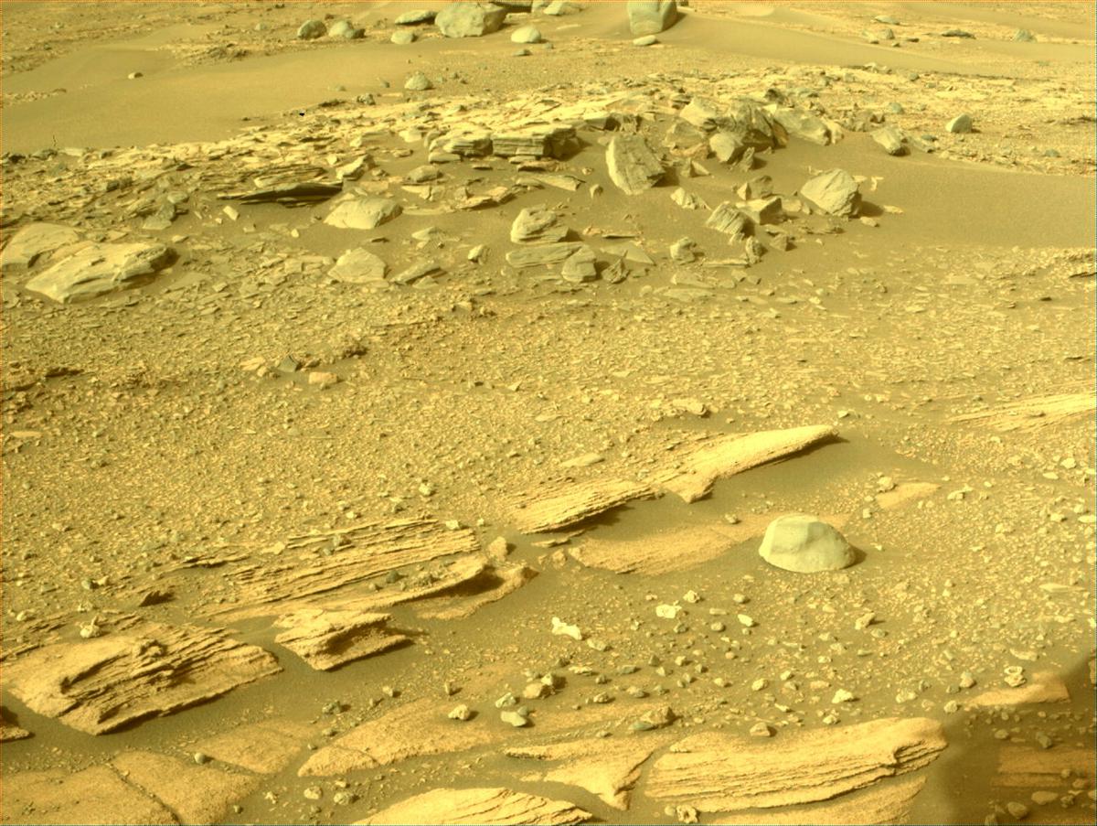 This image was taken by FRONT_HAZCAM_RIGHT_A onboard NASA's Mars rover Perseverance on Sol 422
