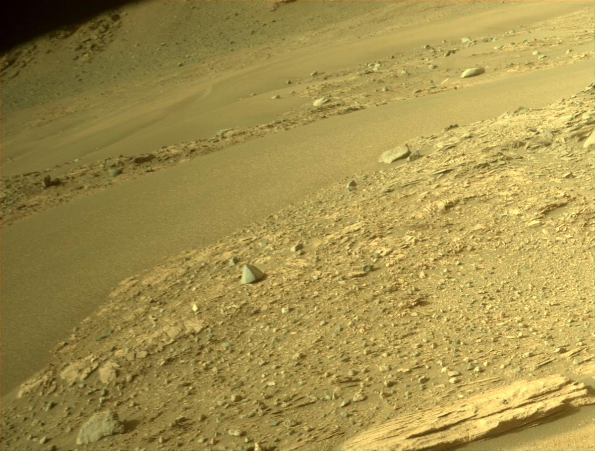 This image was taken by FRONT_HAZCAM_RIGHT_A onboard NASA's Mars rover Perseverance on Sol 422