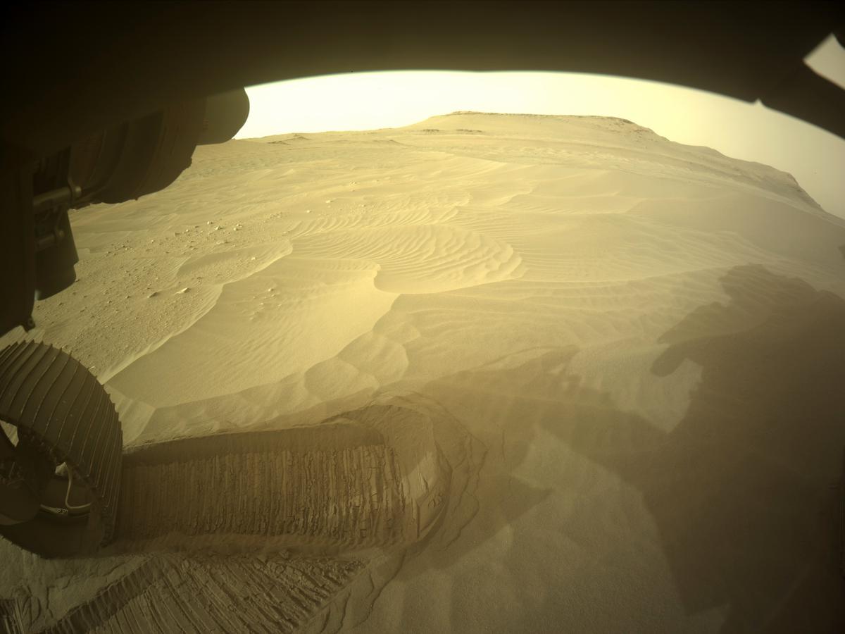 This image was taken by FRONT_HAZCAM_LEFT_A onboard NASA's Mars rover Perseverance on Sol 428