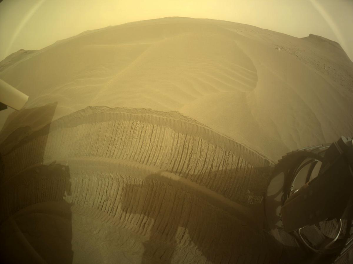 This image was taken by REAR_HAZCAM_RIGHT onboard NASA's Mars rover Perseverance on Sol 430