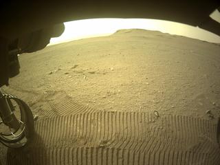 View image taken on Mars, Mars Perseverance Sol 434: Front Left Hazard Avoidance Camera (Hazcam)