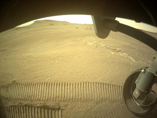 View image taken on Mars, Mars Perseverance Sol 439: Front Right Hazard Avoidance Camera (Hazcam)