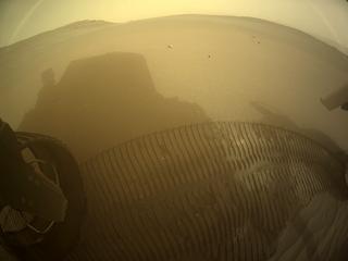 View image taken on Mars, Mars Perseverance Sol 439: Rear Left Hazard Avoidance Camera (Hazcam)