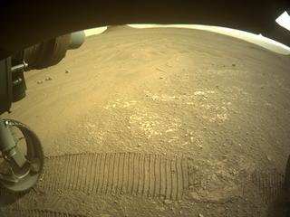 View image taken on Mars, Mars Perseverance Sol 441: Front Left Hazard Avoidance Camera (Hazcam)