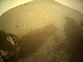 View image taken on Mars, Mars Perseverance Sol 441: Rear Left Hazard Avoidance Camera (Hazcam)