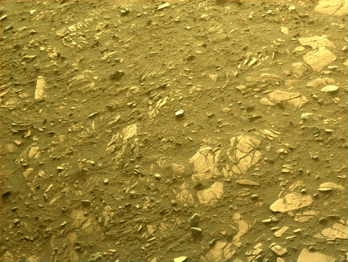 This image was taken by FRONT_HAZCAM_LEFT_A onboard NASA's Mars rover Perseverance on Sol 443
