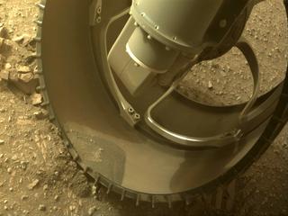 View image taken on Mars, Mars Perseverance Sol 443: Front Right Hazard Avoidance Camera (Hazcam)