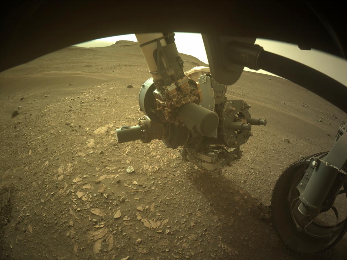 This image was taken by FRONT_HAZCAM_RIGHT_A onboard NASA's Mars rover Perseverance on Sol 445