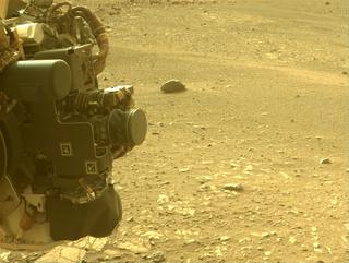 View image taken on Mars, Mars Perseverance Sol 446: Front Right Hazard Avoidance Camera (Hazcam)