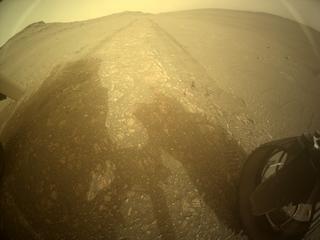 View image taken on Mars, Mars Perseverance Sol 446: Rear Right Hazard Avoidance Camera (Hazcam)