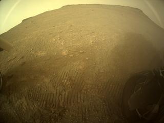 View image taken on Mars, Mars Perseverance Sol 448: Rear Right Hazard Avoidance Camera (Hazcam)