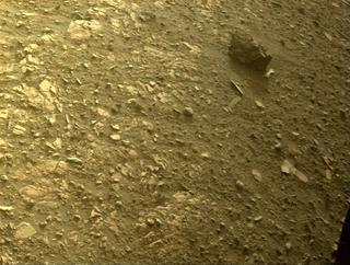 View image taken on Mars, Mars Perseverance Sol 449: Front Left Hazard Avoidance Camera (Hazcam)