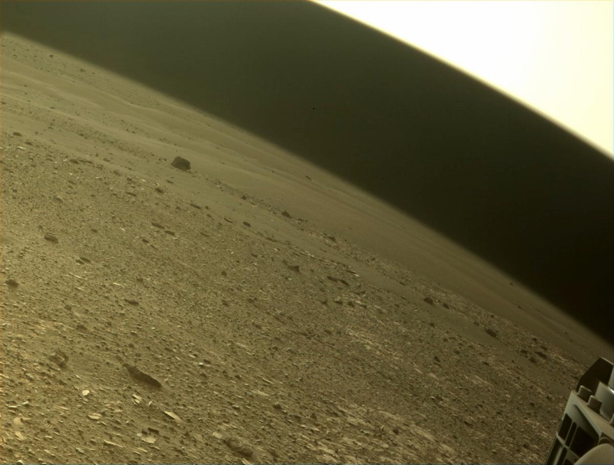 This image was taken by FRONT_HAZCAM_RIGHT_A onboard NASA's Mars rover Perseverance on Sol 449