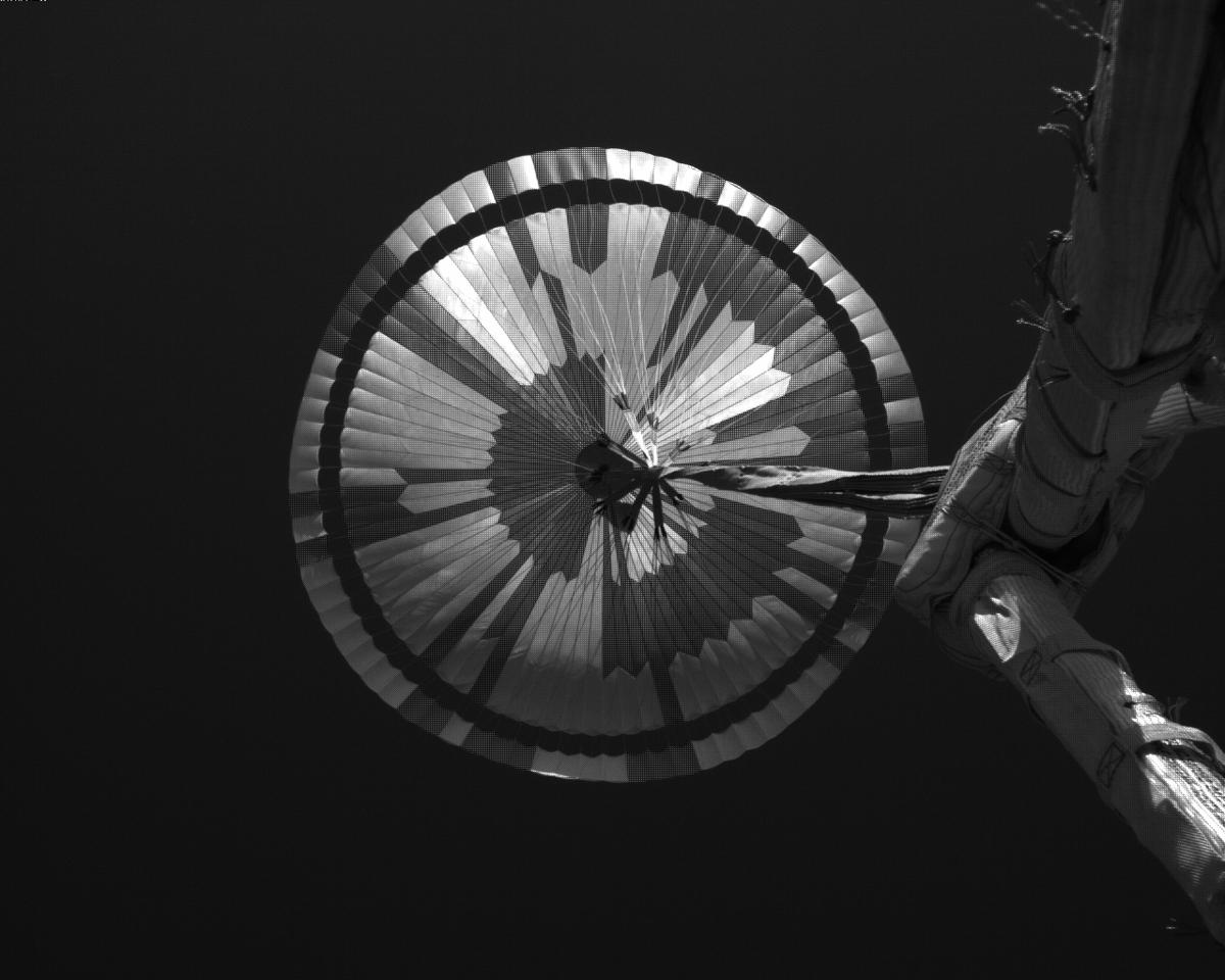 This image was taken by EDL_PUCAM2 onboard NASA's Mars rover Perseverance on Sol 450