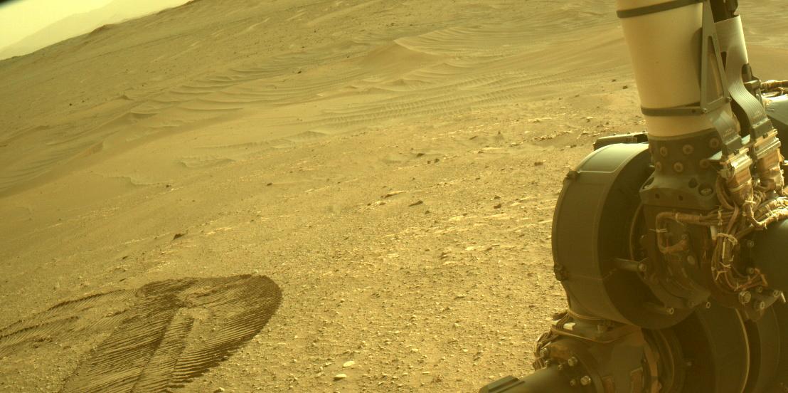 This image was taken by FRONT_HAZCAM_LEFT_A onboard NASA's Mars rover Perseverance on Sol 452