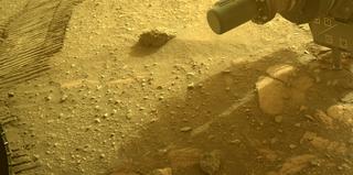 View image taken on Mars, Mars Perseverance Sol 452: Front Left Hazard Avoidance Camera (Hazcam)
