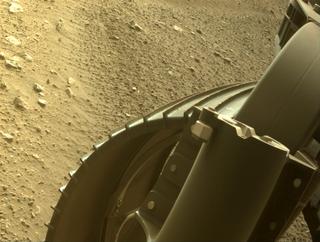 View image taken on Mars, Mars Perseverance Sol 456: Front Right Hazard Avoidance Camera (Hazcam)