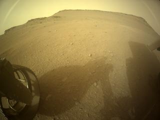 View image taken on Mars, Mars Perseverance Sol 456: Rear Left Hazard Avoidance Camera (Hazcam)