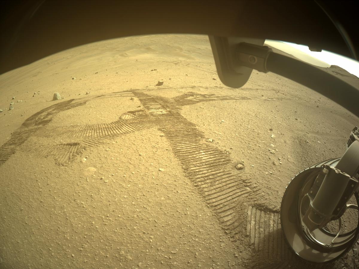 This image was taken by FRONT_HAZCAM_RIGHT_A onboard NASA's Mars rover Perseverance on Sol 457