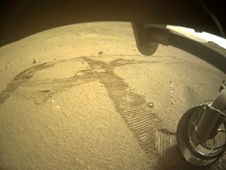 View image taken on Mars, Mars Perseverance Sol 457: Front Right Hazard Avoidance Camera (Hazcam)