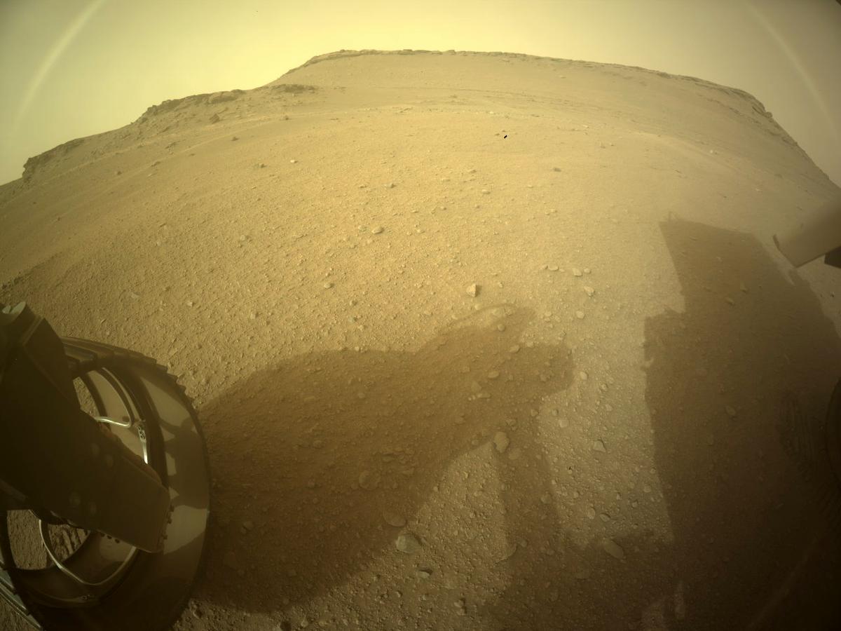 This image was taken by REAR_HAZCAM_LEFT onboard NASA's Mars rover Perseverance on Sol 457