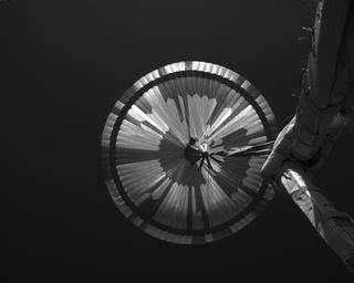 View image taken on Mars, Mars Perseverance Sol 458: Parachute Up-Look Camera B