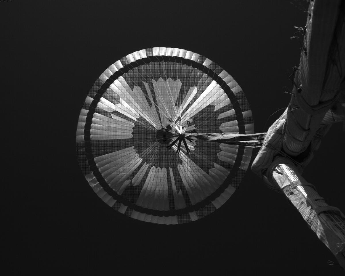 This image was taken by EDL_PUCAM2 onboard NASA's Mars rover Perseverance on Sol 458