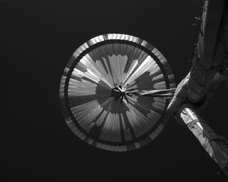 View image taken on Mars, Mars Perseverance Sol 458: Parachute Up-Look Camera B