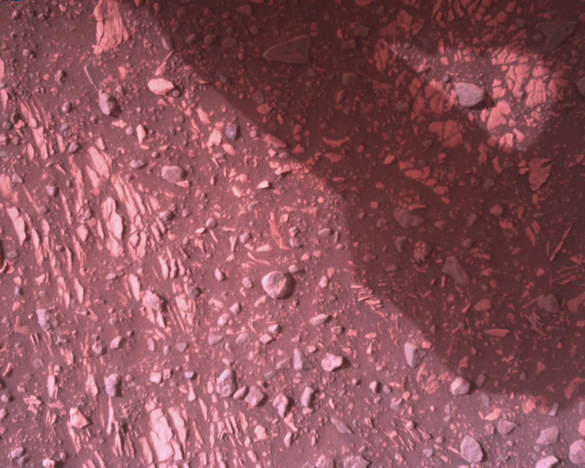 This image was taken by EDL_RDCAM onboard NASA's Mars rover Perseverance on Sol 458