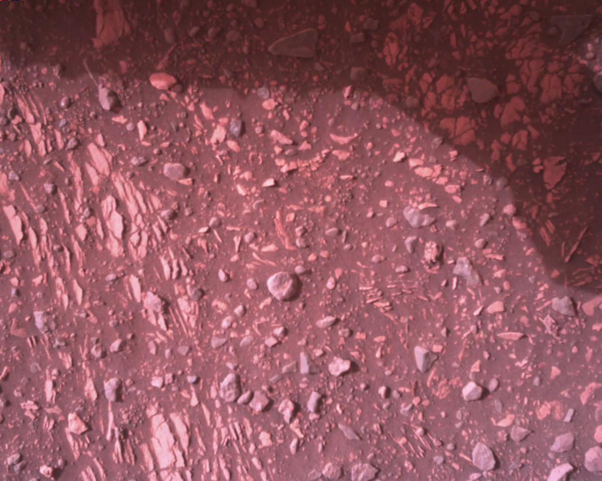 This image was taken by EDL_RDCAM onboard NASA's Mars rover Perseverance on Sol 458