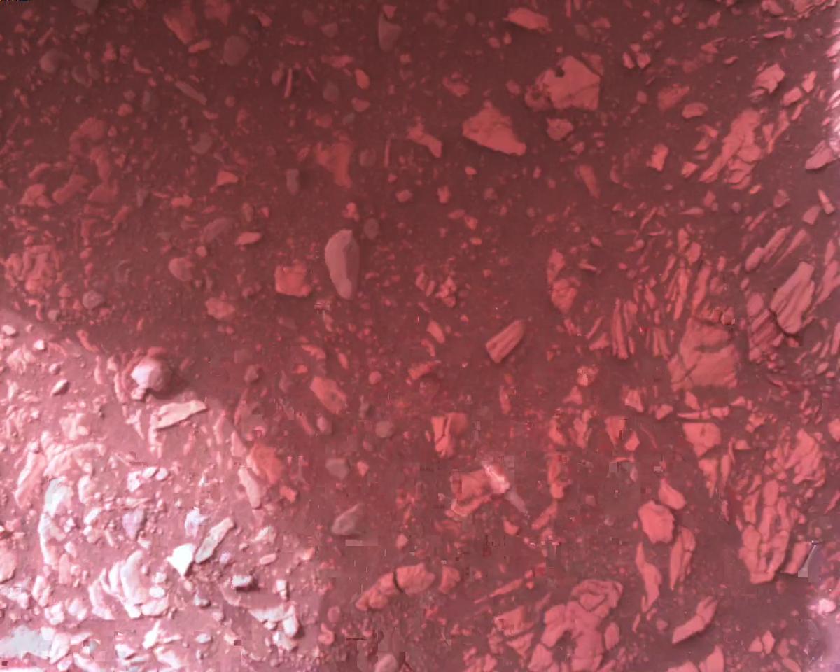 This image was taken by EDL_RDCAM onboard NASA's Mars rover Perseverance on Sol 458