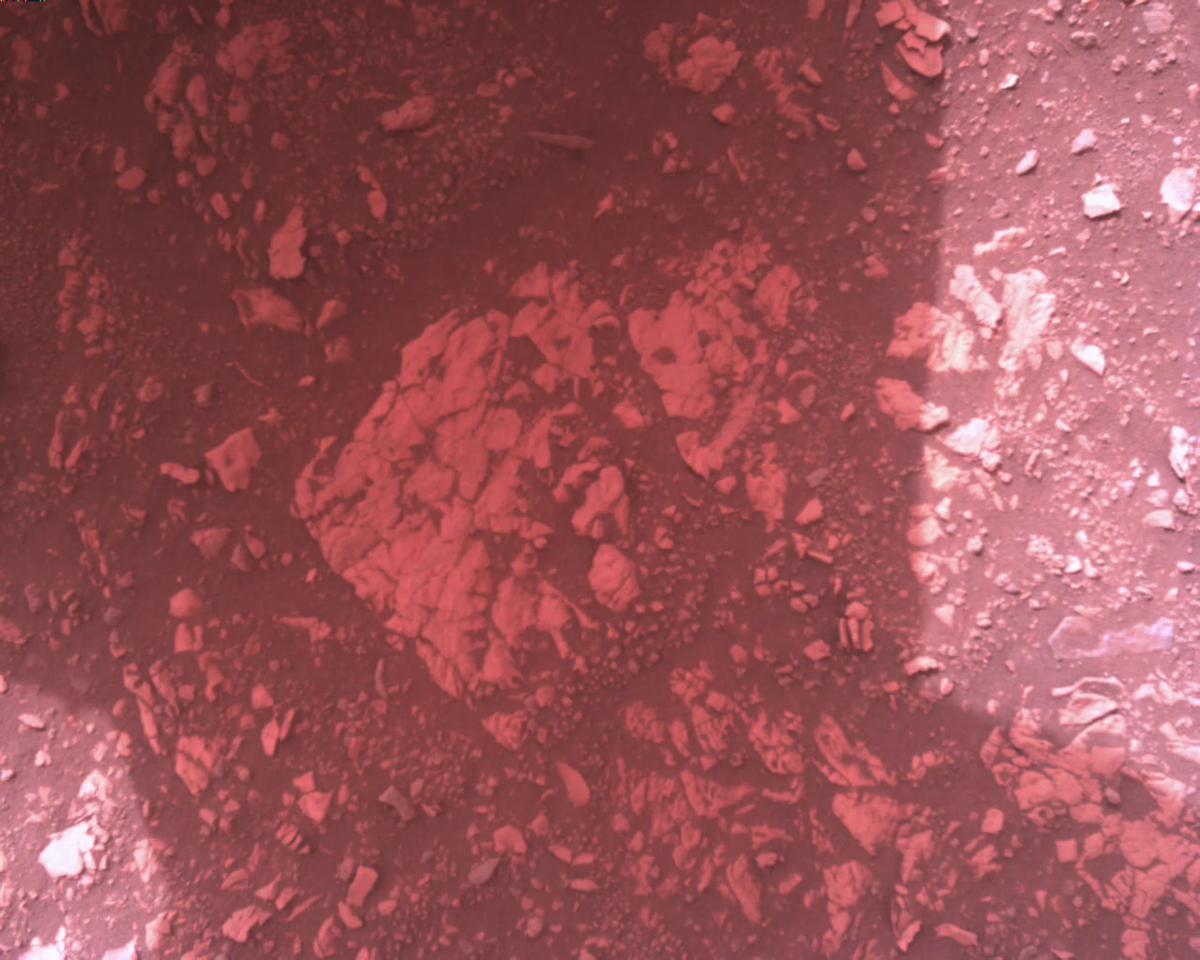 This image was taken by EDL_RDCAM onboard NASA's Mars rover Perseverance on Sol 458